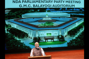PM Modi Urges Unanimous Support for CP Radhakrishnan, Hails Enthusiasm at NDA Meeting