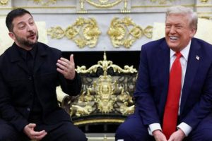 Zelenskyy trades barbs with pro-Trump reporter during White House meeting; Trump shifts focus from ceasefire to peace deal