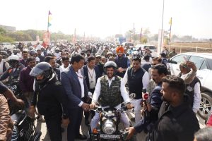 MP CM Yadav distributes free helmets, flags off bike rally to promote road safety in Bhopal