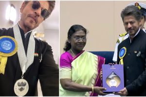 National Award: SRK flaunts his silver medal; children Suhana, Aryan congratulate him with special post